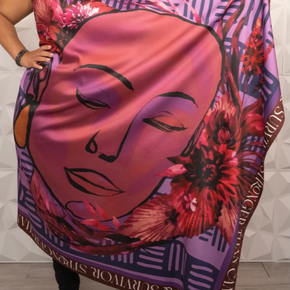 (Original Size Scarf 51 x 51) Sassy Jones Survivor Oversized Scarf